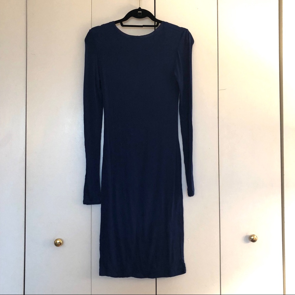 Body Con Sweater BCBG Blue Dress